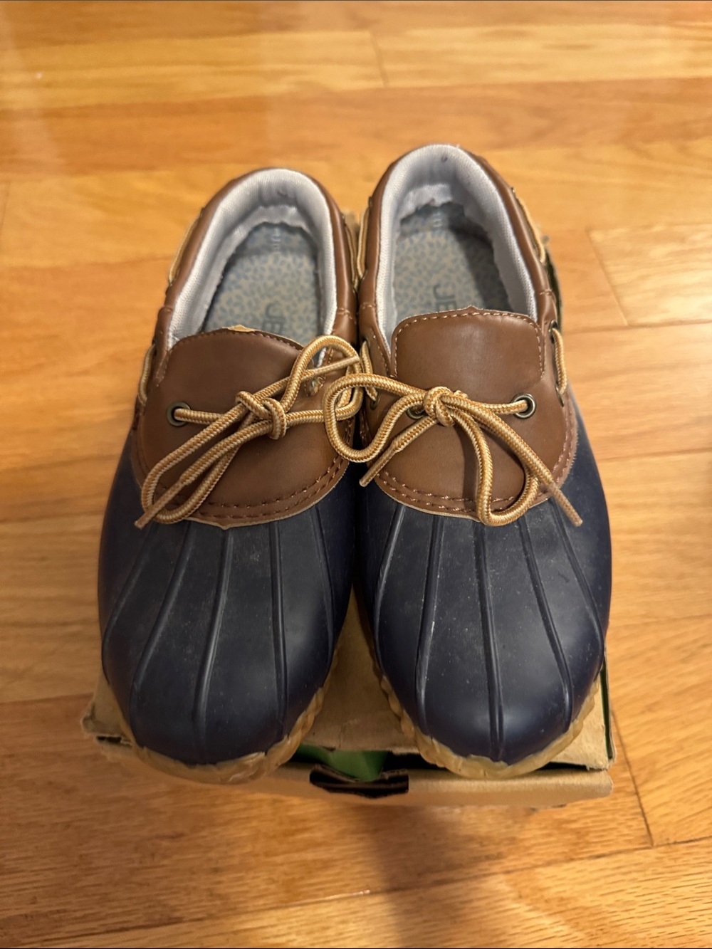 Jambu Navy and Brown Women’s Boat Shoes